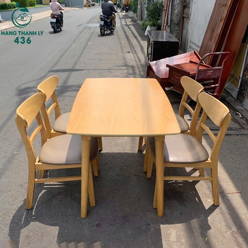 bo-ban-an-cu-2 Bộ Bàn Ăn Mango 4 Ghế Hiện Đại Cũ  