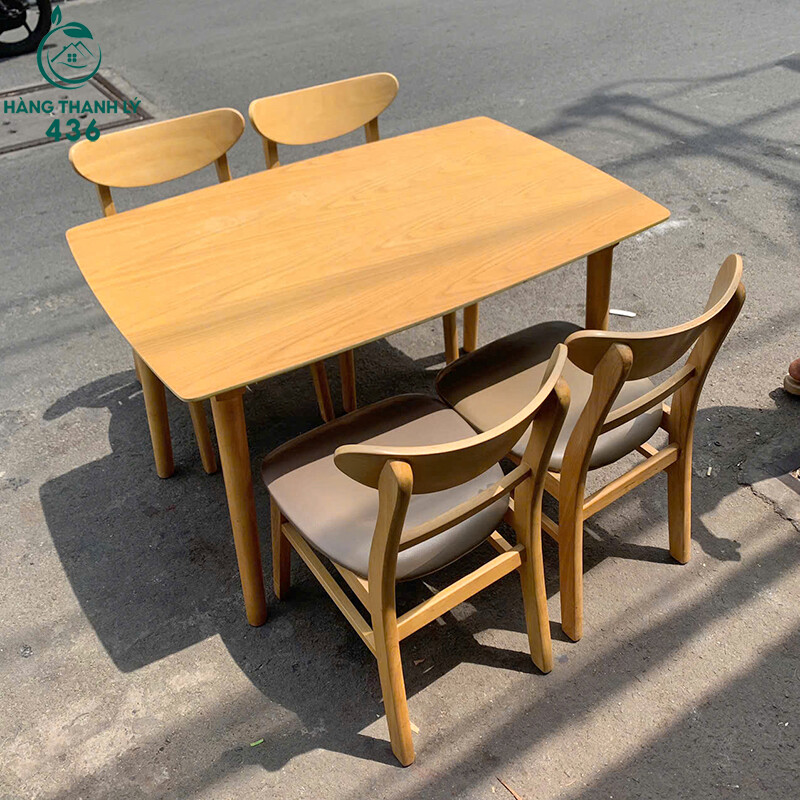 bo-ban-an-cu-4 Bộ Bàn Ăn Mango 4 Ghế Hiện Đại Cũ  