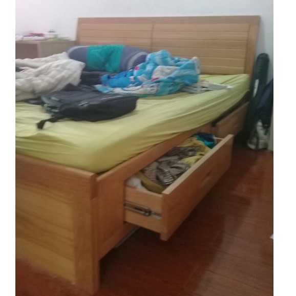 giuong-so-soi-1m8 Thanh lý giường gỗ sồi 1m8 cũ  