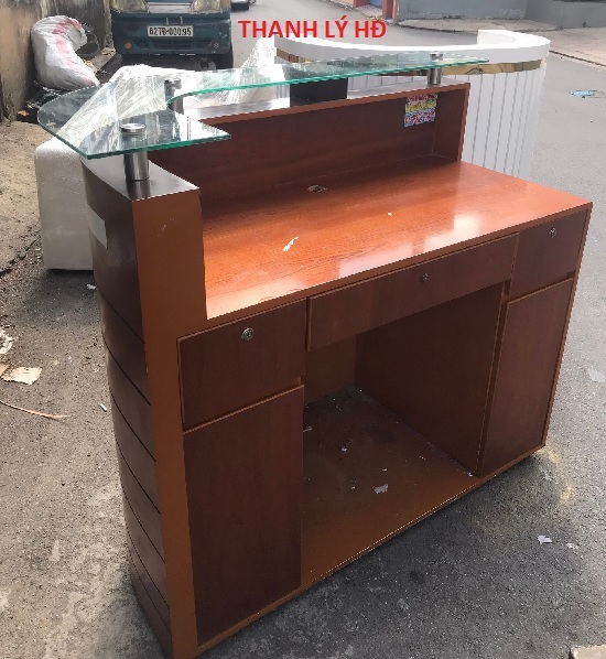 BAN-TRANG-DIEM Thanh lý quầy bo cong 1m3 cũ giá rẻ  