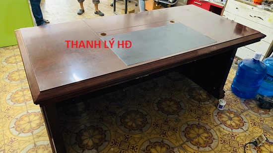 Bàn làm việc giám đốc cũ 1m8 x 90cm giá rẻ - BGDC12   6-8 Bàn làm việc giám đốc cũ 1m8 x 90cm giá rẻ - BGDC12