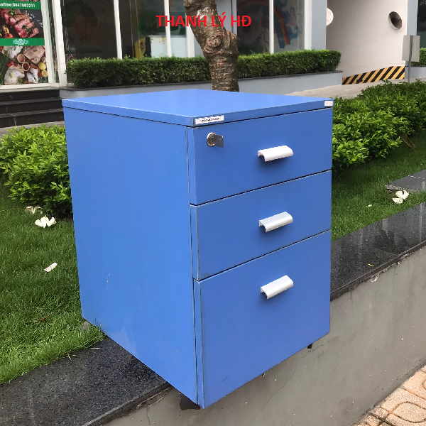 Thanh lý tủ cabin 3 ngăn màu xanh cũ giá rẻ   0 Thanh lý tủ cabin 3 ngăn màu xanh cũ giá rẻ