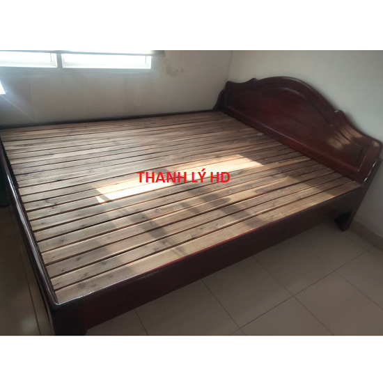 adaasdd Bán rẻ giường gỗ cũ 1m6x2m cứng cáp -  GC92  