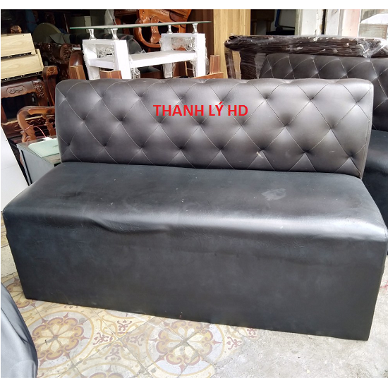 ADADAS Băng sofa 1m6 cũ, nệm bọc simili đen cao cấp - SFC67  