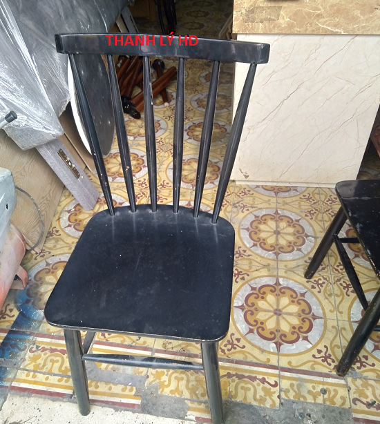 GHE-GO-DEN Thanh lý ghế gỗ cafe cũ, có tựa lưng, giá rẻ -  GCFC126  