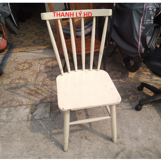 GHE-GO Thanh lý ghế gỗ cafe cũ, có tựa lưng, giá rẻ -  GCFC126  