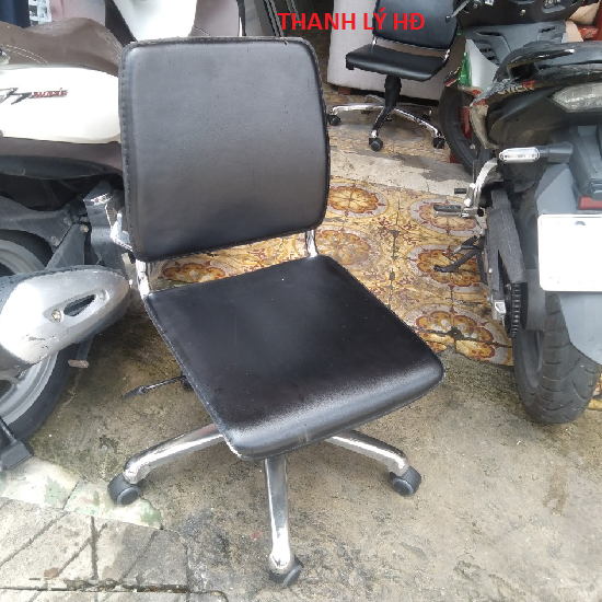 GHE-VP-1 Thanh lý ghế xoay văn phòng cũ chân inox  