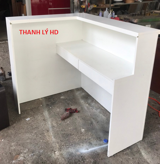 Thanh lý quầy cũ màu trắng, thiết kế đẹp   QUAY-1 Thanh lý quầy cũ màu trắng, thiết kế đẹp