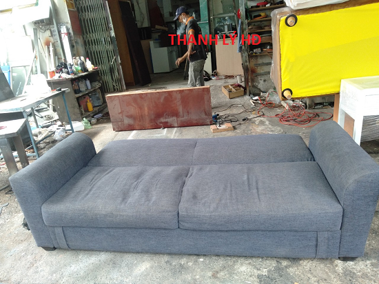 3132456 Thanh lý ghế sofa bed bọc nỉ cũ giá rẻ  