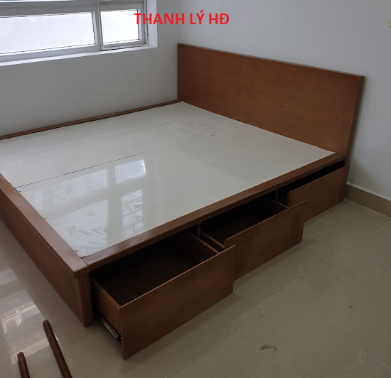 354354654 Thanh lý giường gỗ 3 hộc tủ cũ giá rẻ  