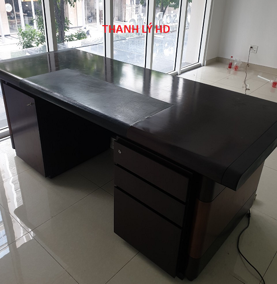 6546546466 Thanh lý bàn giám đốc cao cấp ngang 2m1 cũ giá rẻ - BGDC52  