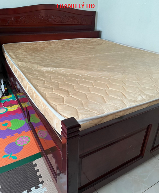 GIUONG-CU Giường Gỗ Tự Nhiên 1m6 Cũ Giá Rẻ - GC189  