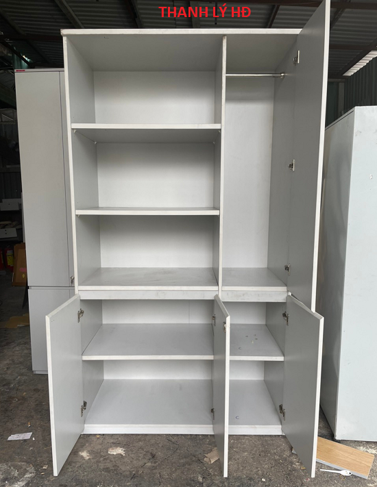 TU-HO-SO2-1 Tủ hồ sơ liền kệ màu trắng cũ đẹp như mới - THSC139  
