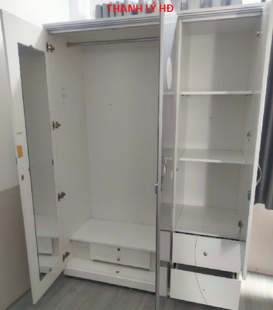 BAN-LAM-VIEC-2 Thanh lý tủ quần áo 3 cánh 1m4*2m cũ giá rẻ - TQAC06  