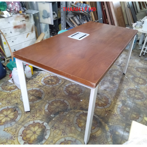 BAN-HOP-CU Bàn họp chân sắt cũ 1m6x80 - BHC156  