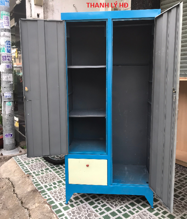 TU-QUAN-AO-CU-GIA-RE-2 Tủ sắt quần áo cũ đẹp giá rẻ - TQAC147  