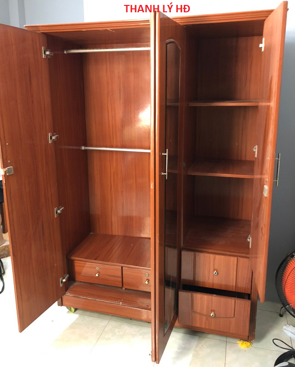 Tủ quần áo 3 cánh cũ giá rẻ - TQAC149   tu-quan-ao-cu-gia-re-5 Tủ quần áo 3 cánh cũ giá rẻ - TQAC149