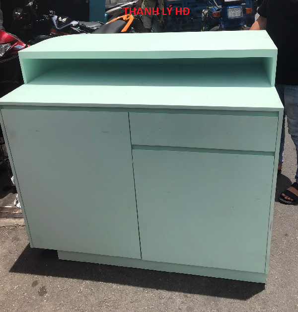 Quầy lễ tân màu xanh cũ giá rẻ - QC150 tu-quan-ao-cu-gia-re-Copy Quầy lễ tân màu xanh cũ giá rẻ - QC150