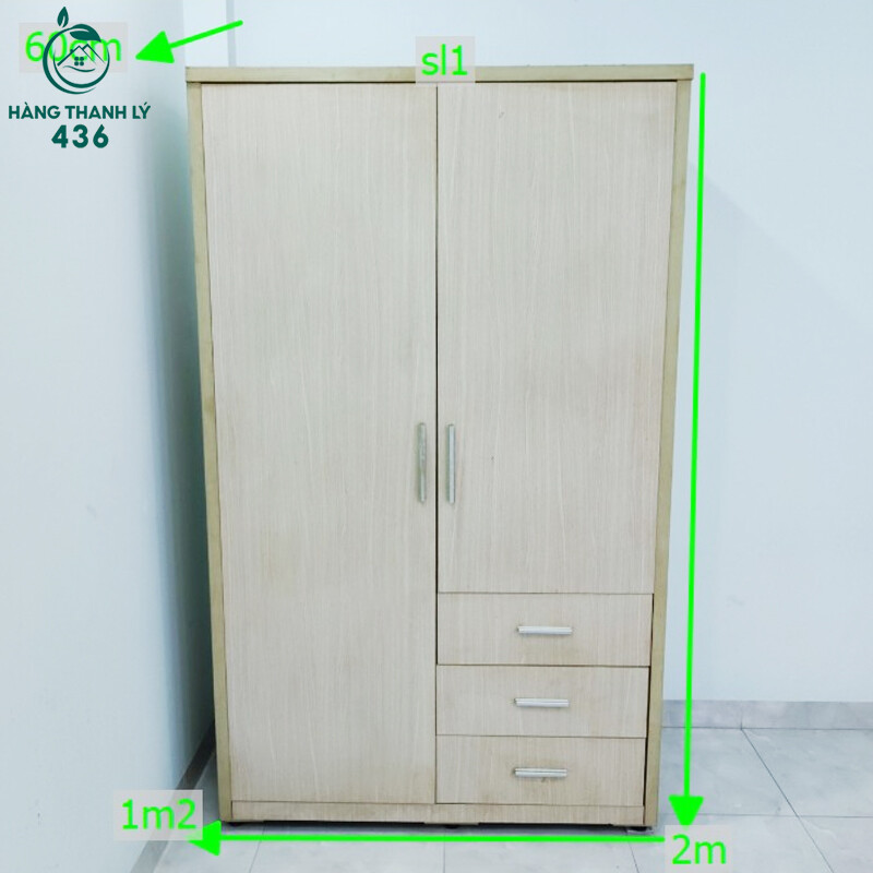 tu-quan-ao-cu-2 Tủ Quần Áo 2 Cánh Cũ 2m  