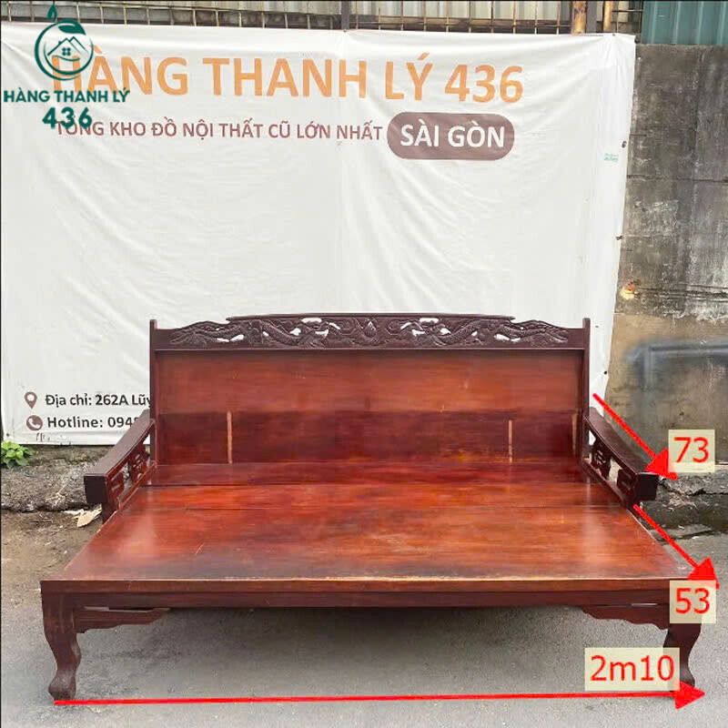 truong-ky-cu2 Ghế Trường Kỷ Kéo Thành Giường Cũ Đẹp Giá Rẻ  