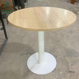 Bàn Cafe Tròn Chân Trụ Trắng Đẹp Cũ