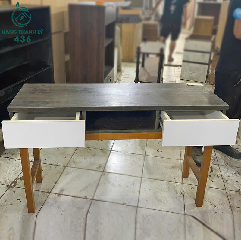 Bàn Trang Điểm 2 Ngăn Kéo Mặt Vân Gỗ Cũ   ban-trang-diem-cu-2-2 Bàn Trang Điểm 2 Ngăn Kéo Mặt Vân Gỗ Cũ