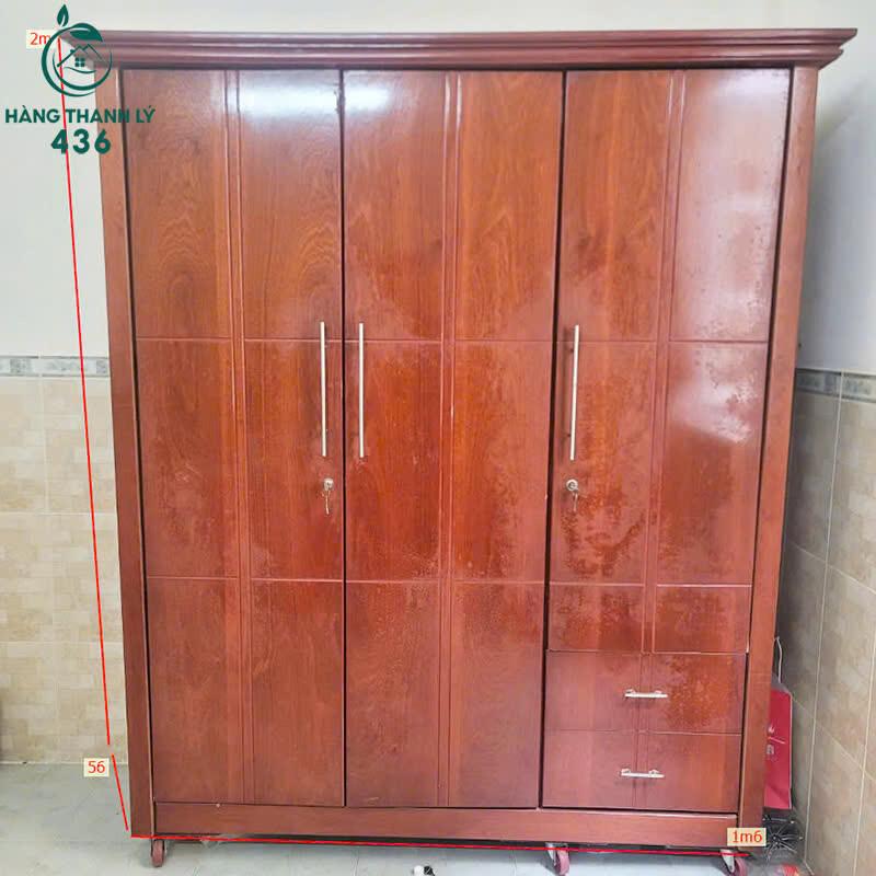 Tủ Quần Áo 1M6x2M 3 Cánh Cũ Giá Rẻ tu-quan-ao-cu-1-1 Tủ Quần Áo 1M6x2M 3 Cánh Cũ Giá Rẻ