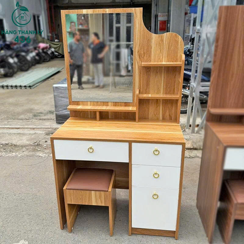 Bàn Trang Điểm Hiện Đại Gỗ Kèm Kệ Đa Năng Mới 99% bo-ban-td-1 Bàn Trang Điểm Hiện Đại Gỗ Kèm Kệ Đa Năng Mới 99%