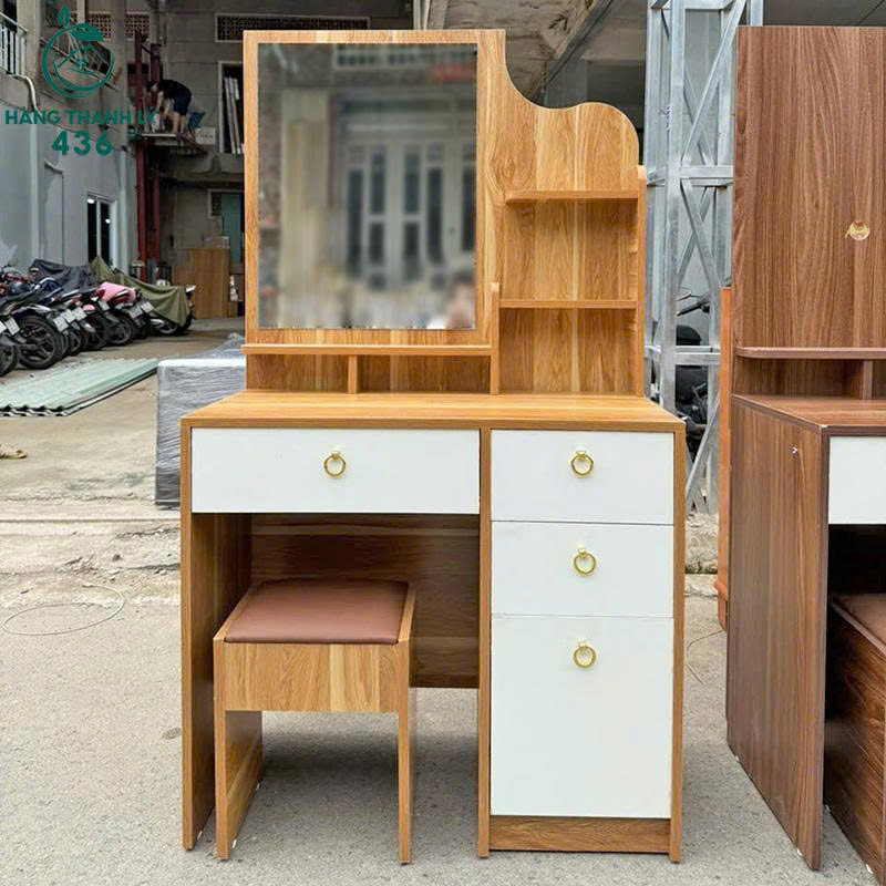 Bàn Trang Điểm Hiện Đại Gỗ Kèm Kệ Đa Năng Mới 99% bo-ban-td Bàn Trang Điểm Hiện Đại Gỗ Kèm Kệ Đa Năng Mới 99%