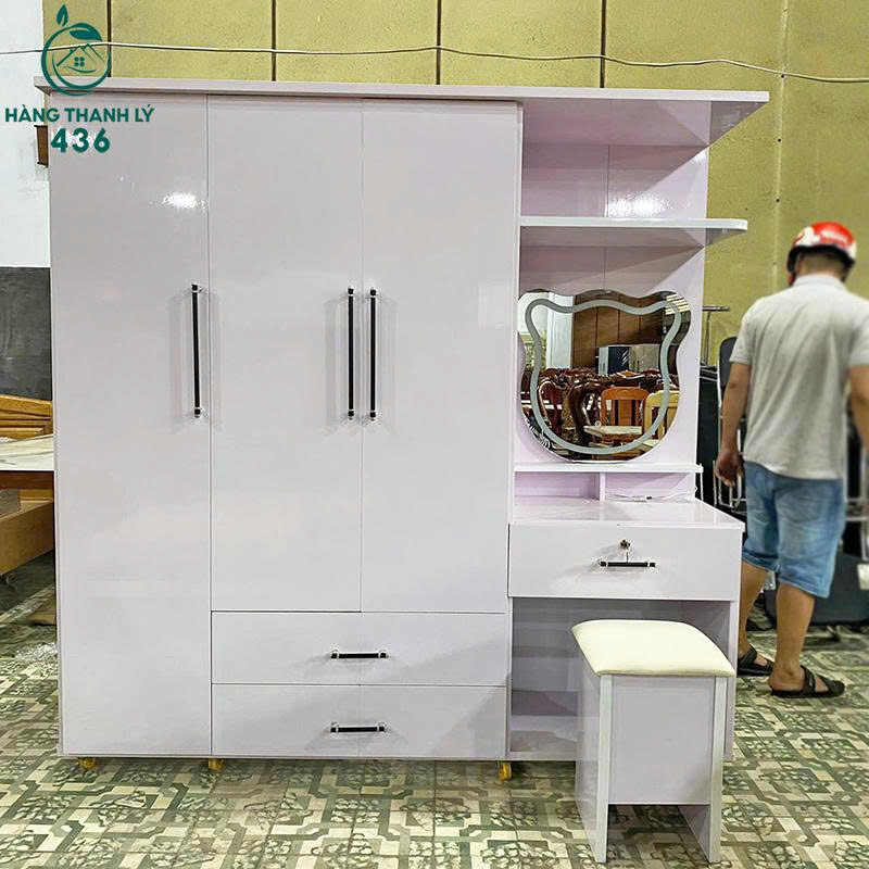 gen-n-tu-quan-ao-nhua Tủ Quần Áo Kèm Bàn Trang Điểm Mới 99% (Nhiều Màu)  