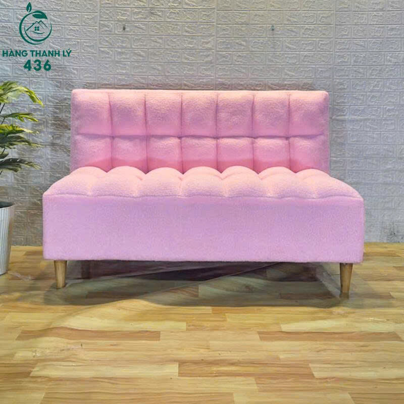 Ghế Sofa Màu Hồng Thiết Kế Đệm Mềm Mới 99% ghe-dai Ghế Sofa Màu Hồng Thiết Kế Đệm Mềm Mới 99%