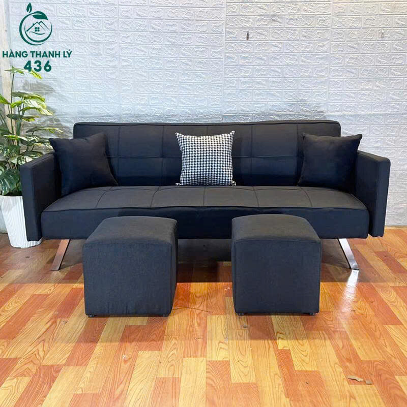 Bộ Ghế Sofa Màu Đen Hiện Đại Gọn Nhẹ Mới 99% ghe-sofa-kem-don Bộ Ghế Sofa Màu Đen Hiện Đại Gọn Nhẹ Mới 99%