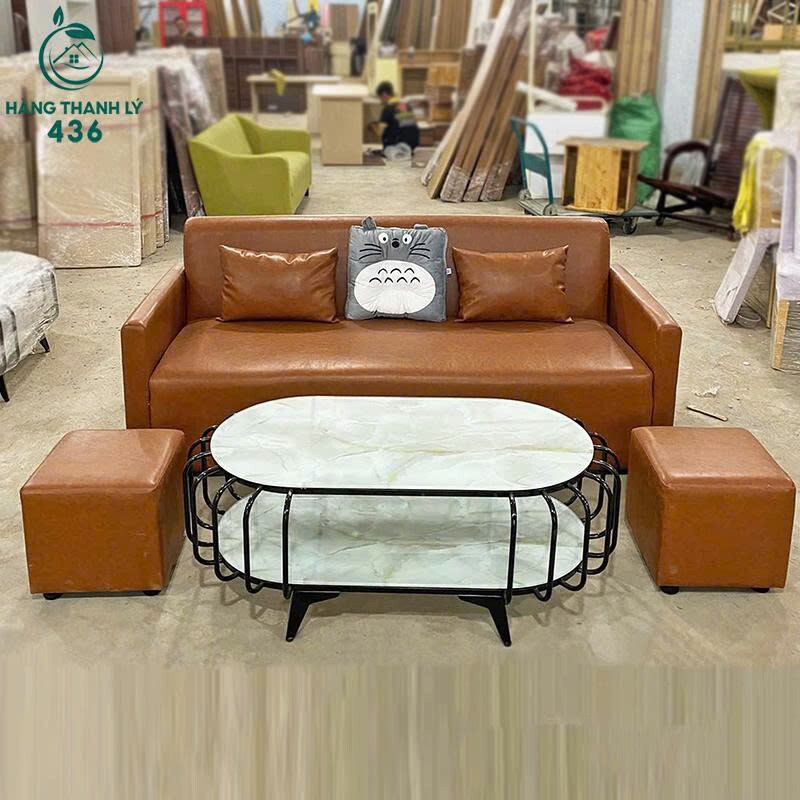 Bộ Sofa Da Kiểu Vintage Tối Giản Mới 99% (Nhiều Màu) sofa-moi-3 Bộ Sofa Da Kiểu Vintage Tối Giản Mới 99% (Nhiều Màu)