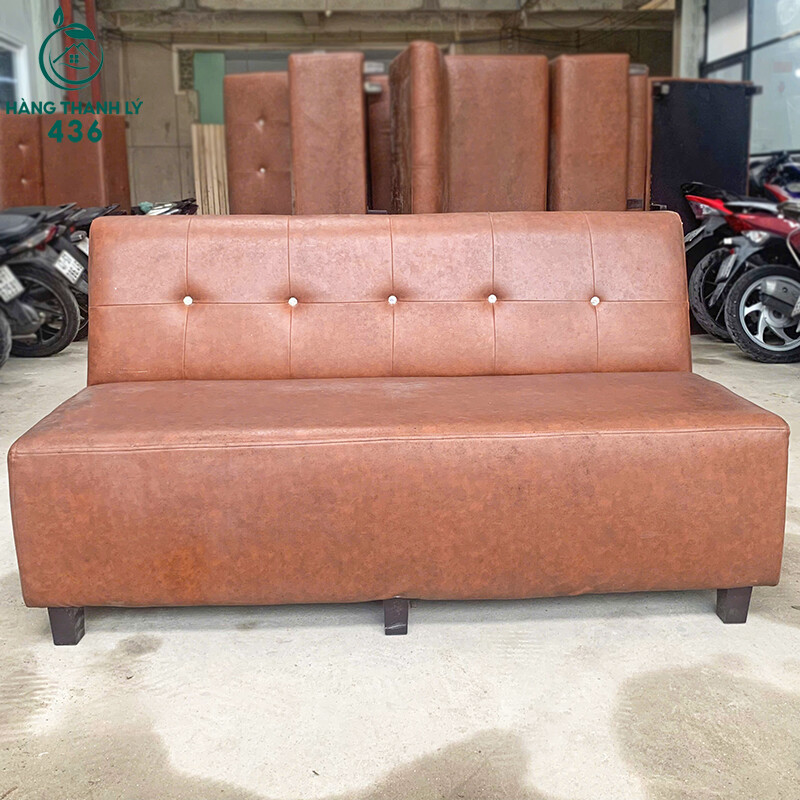 Băng Sofa 1M5 Bọc Da Nâu Cũ Giá Rẻ sofa-thanh-ly-154 Băng Sofa 1M5 Bọc Da Nâu Cũ Giá Rẻ