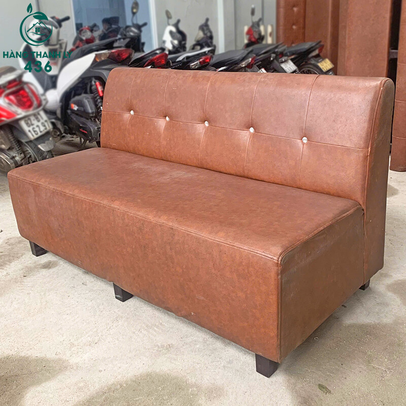 Băng Sofa 1M5 Bọc Da Nâu Cũ Giá Rẻ sofa-thanh-ly-169 Băng Sofa 1M5 Bọc Da Nâu Cũ Giá Rẻ