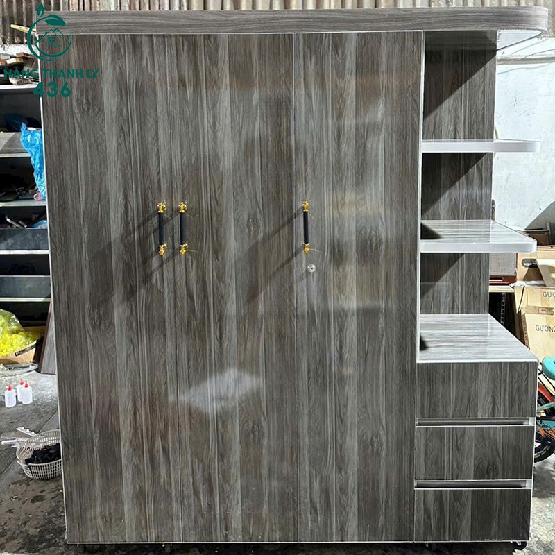 Tủ Quần Áo 3 Cánh Kèm Kệ Trưng Bày 1m65 Mới 99% (Nhiều Màu) tu-quan-ao-3-canh-kem-ke-trung-bay-moi-99-nhieu-mau-4-1 Tủ Quần Áo 3 Cánh Kèm Kệ Trưng Bày 1m65 Mới 99% (Nhiều Màu)