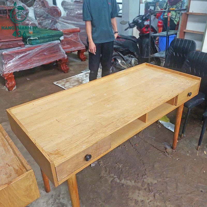 Bàn Làm Việc Gỗ Tự Nhiên Cũ Kiểu Retro 2 Hộc Kéo   ban-lam-viec-1-7 Bàn Làm Việc Gỗ Tự Nhiên Cũ Kiểu Retro 2 Hộc Kéo