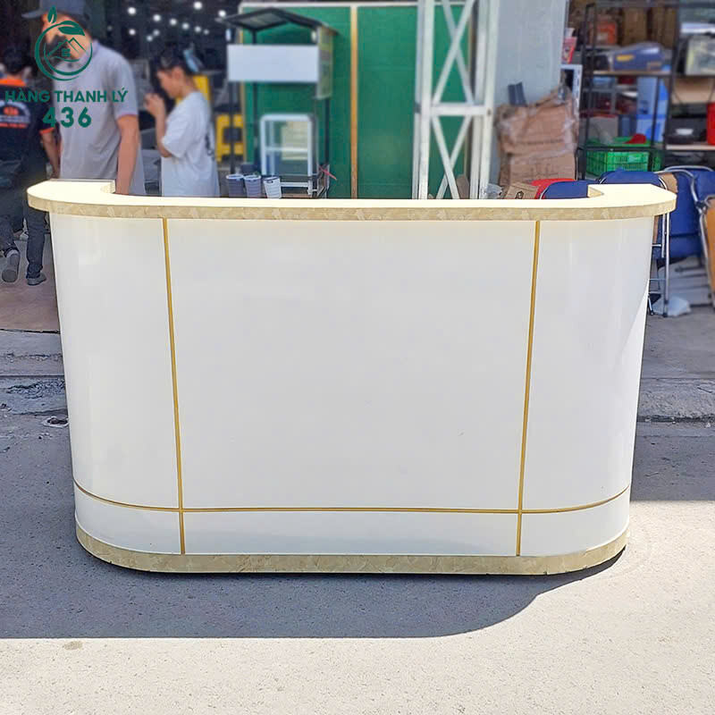 Quầy Lễ Tân Cũ Màu Trắng Sang Trọng Giá Tốt   quay-cu Quầy Lễ Tân Cũ Màu Trắng Sang Trọng Giá Tốt