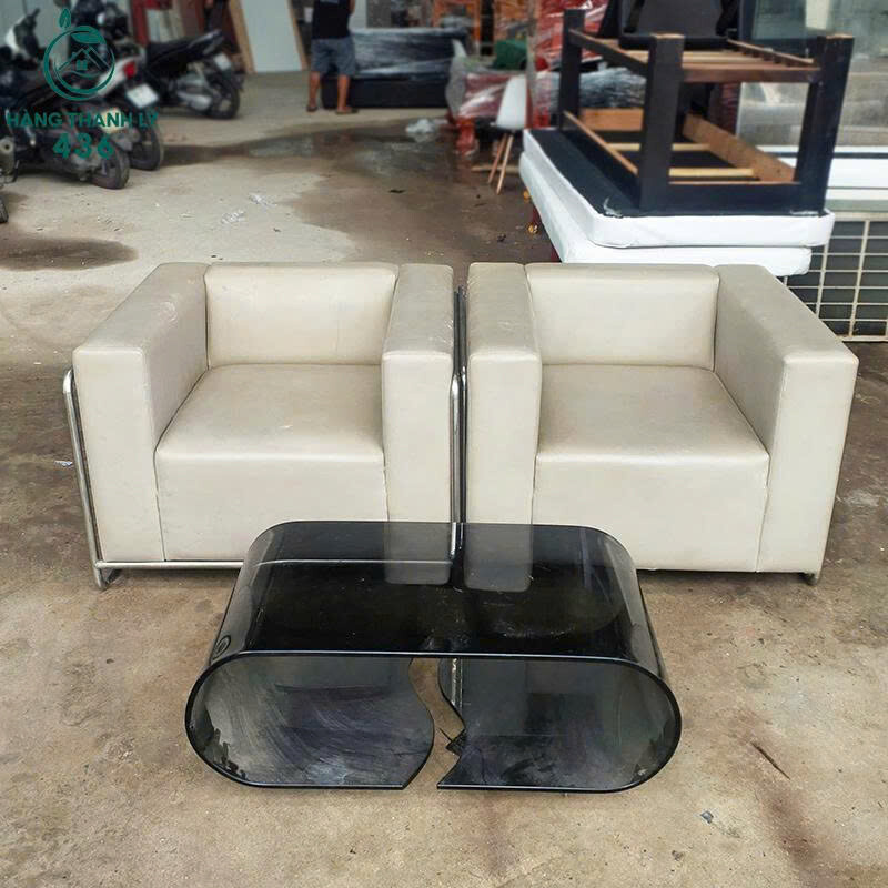 Bộ Sofa Đơn Bọc Da Cũ Màu Kem Kèm Bàn Trà Kính Hiện Đại   sofa-1-4 Bộ Sofa Đơn Bọc Da Cũ Màu Kem Kèm Bàn Trà Kính Hiện Đại