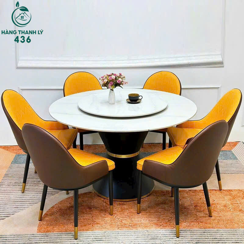 Bộ Bàn Ăn Mặt Đá Kèm Ghế Nệm Bọc Da Hiện Đại Mới 99% (Nhiều Mẫu)   ban-an-sang-trong-1 Bộ Bàn Ăn Mặt Đá Kèm Ghế Nệm Bọc Da Hiện Đại Mới 99% (Nhiều Mẫu)