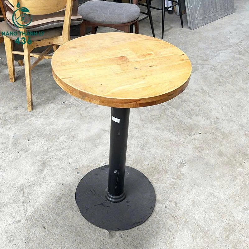 Bàn Tròn Cafe Cũ Chân Sắt Sơn Đen Giá Tốt ban-cf Bàn Tròn Cafe Cũ Chân Sắt Sơn Đen Giá Tốt