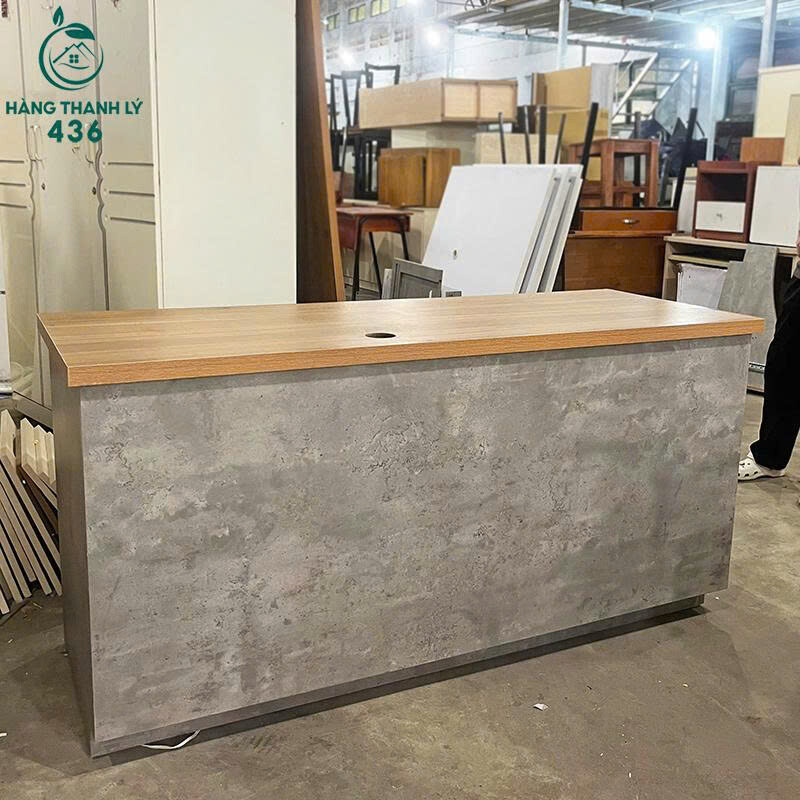 Bàn Quầy Cũ Mặt Gỗ Chắc Chắn Màu Xám ban-quay-1 Bàn Quầy Cũ Mặt Gỗ Chắc Chắn Màu Xám