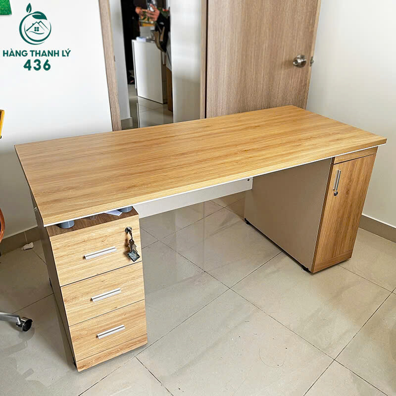 Bàn Làm Việc Cũ Màu Vân Gỗ 1M6x60CM Nhỏ Gọn Giá Rẻ   ban-van-phong-2 Bàn Làm Việc Cũ Màu Vân Gỗ 1M6x60CM Nhỏ Gọn Giá Rẻ