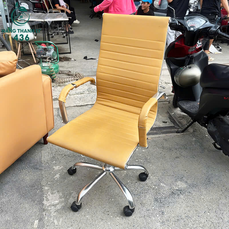 Ghế Xoay Văn Phòng Cũ Chất Liệu Da Màu Vàng   ghe-1-13 Ghế Xoay Văn Phòng Cũ Chất Liệu Da Màu Vàng
