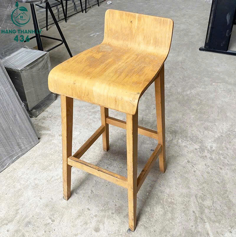 Ghế Cafe Gỗ Cũ Chân Cao Kiểu Hiện Đại ghe-cf-1-2 Ghế Cafe Gỗ Cũ Chân Cao Kiểu Hiện Đại