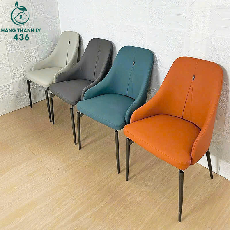 Ghế Quán Cafe Đệm Da Chân Kim Loại Thanh Lịch Mới 99% ghe-cf-2 Ghế Quán Cafe Đệm Da Chân Kim Loại Thanh Lịch Mới 99%