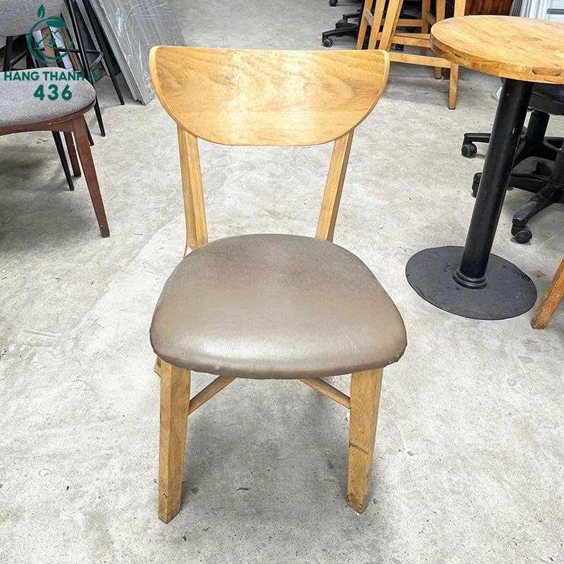 Ghế Gỗ Cũ Tựa Cong Thoải Mái Bọc Da Giá Tốt ghe-cf-6 Ghế Gỗ Cũ Tựa Cong Thoải Mái Bọc Da Giá Tốt