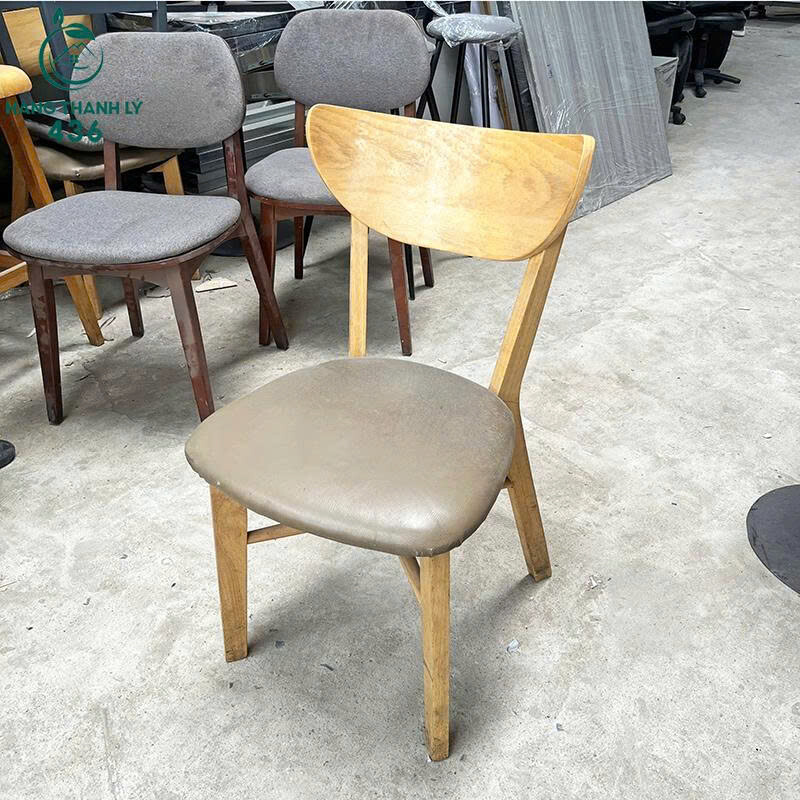 Ghế Gỗ Cũ Tựa Cong Thoải Mái Bọc Da Giá Tốt ghe-cf1 Ghế Gỗ Cũ Tựa Cong Thoải Mái Bọc Da Giá Tốt
