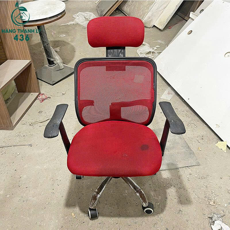 Ghế Văn Phòng Cũ Lưới Màu Đỏ Có Tựa Đầu ghe-van-phong Ghế Văn Phòng Cũ Lưới Màu Đỏ Có Tựa Đầu