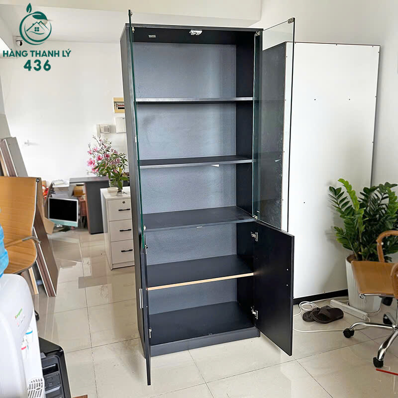 Tủ Trưng Bày Đen Cũ Kính Trong Suốt Có 5 Tầng   ke-3-1 Tủ Trưng Bày Đen Cũ Kính Trong Suốt Có 5 Tầng